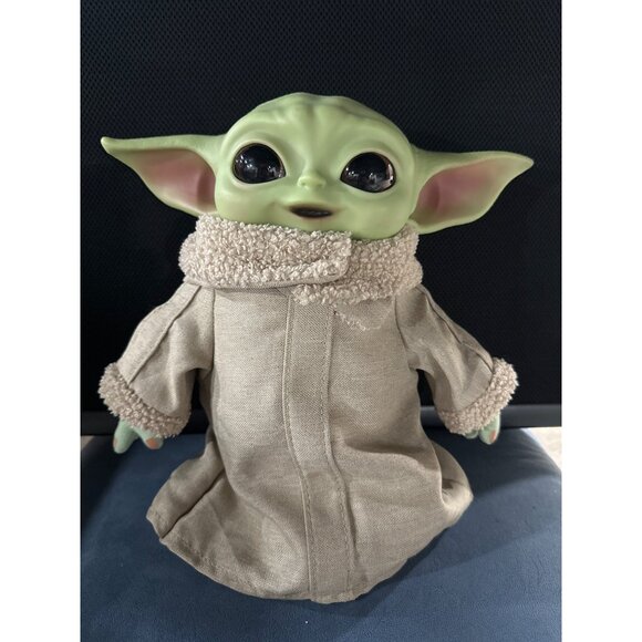 Star Wars The Mandalorian The Child Baby Yoda Plush 11” Doll With Tan Robe Cute - Picture 1 of 8